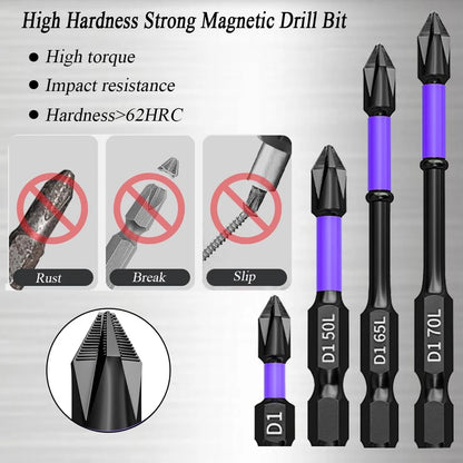 6/12 Pcs Magnetic Screwdriver Bits