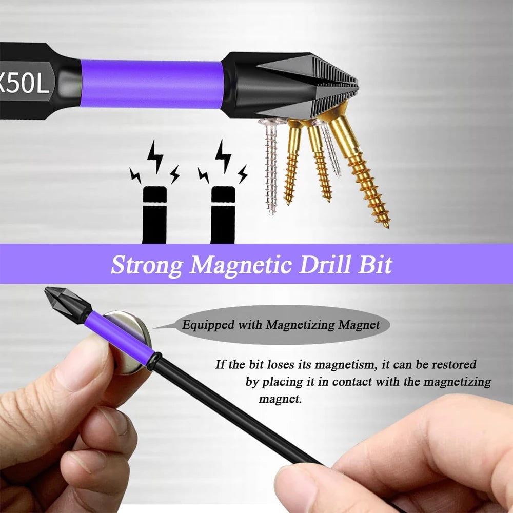 6/12 Pcs Magnetic Screwdriver Bits