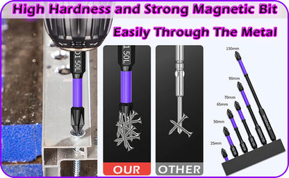 6/12 Pcs Magnetic Screwdriver Bits