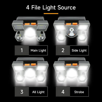 5 LED Headlight Rechargeable 3 Colors