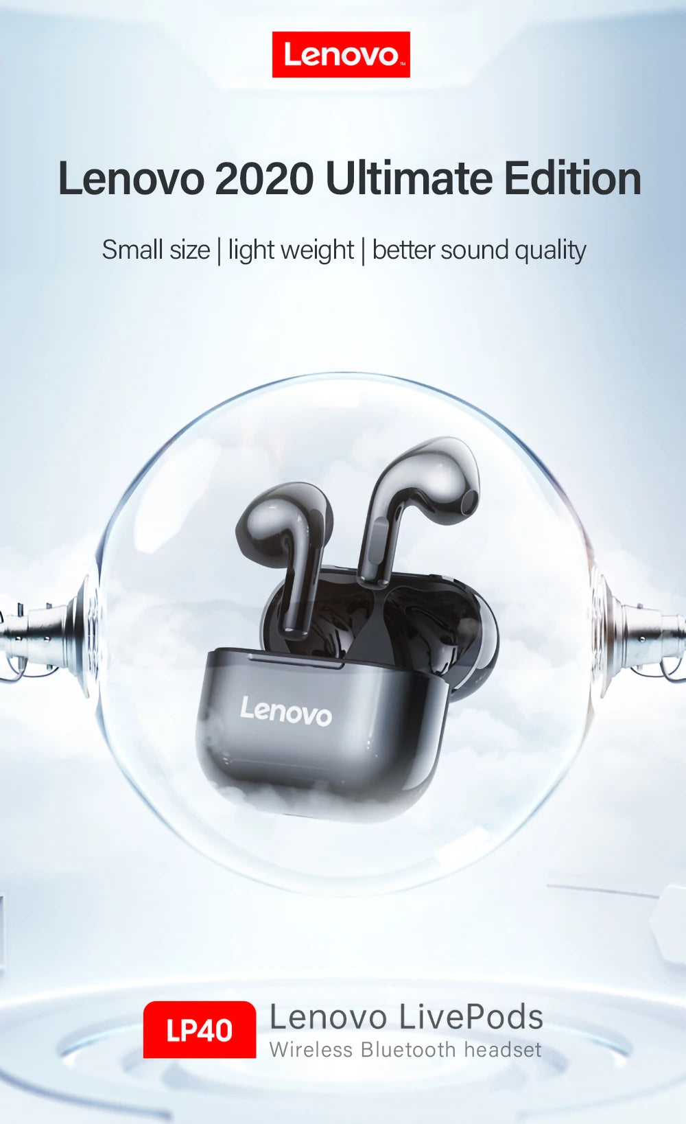 Lenovo lp40 Bluetooth Earphone