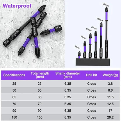 6/12 Pcs Magnetic Screwdriver Bits