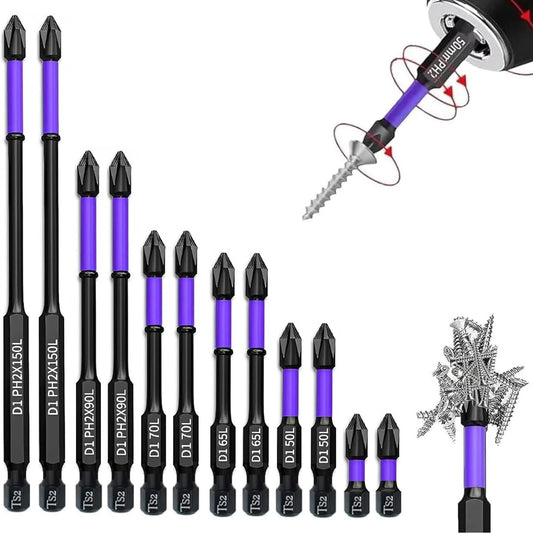 6/12 Pcs Magnetic Screwdriver Bits